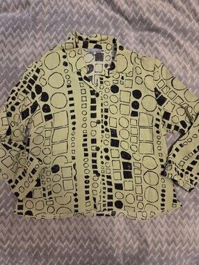 Habitat Green And Black Button Up Shirt